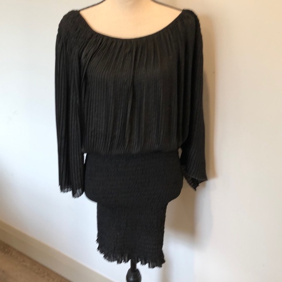 MSSP Max Studio Specialty black LBD bodycon with  butterfly sleeves SZ S - Picture 12 of 12